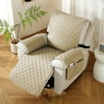 thumbnail image 5 of Lavish Cover 100% Waterproof Recliner Chair Cover, 1 Piece Non-Slip Recliner Chair Slipcovers, Washable Furniture Protector with Pockets & Elastic Straps for Kids Pets, 23 inch, Khaki, 5 of 9