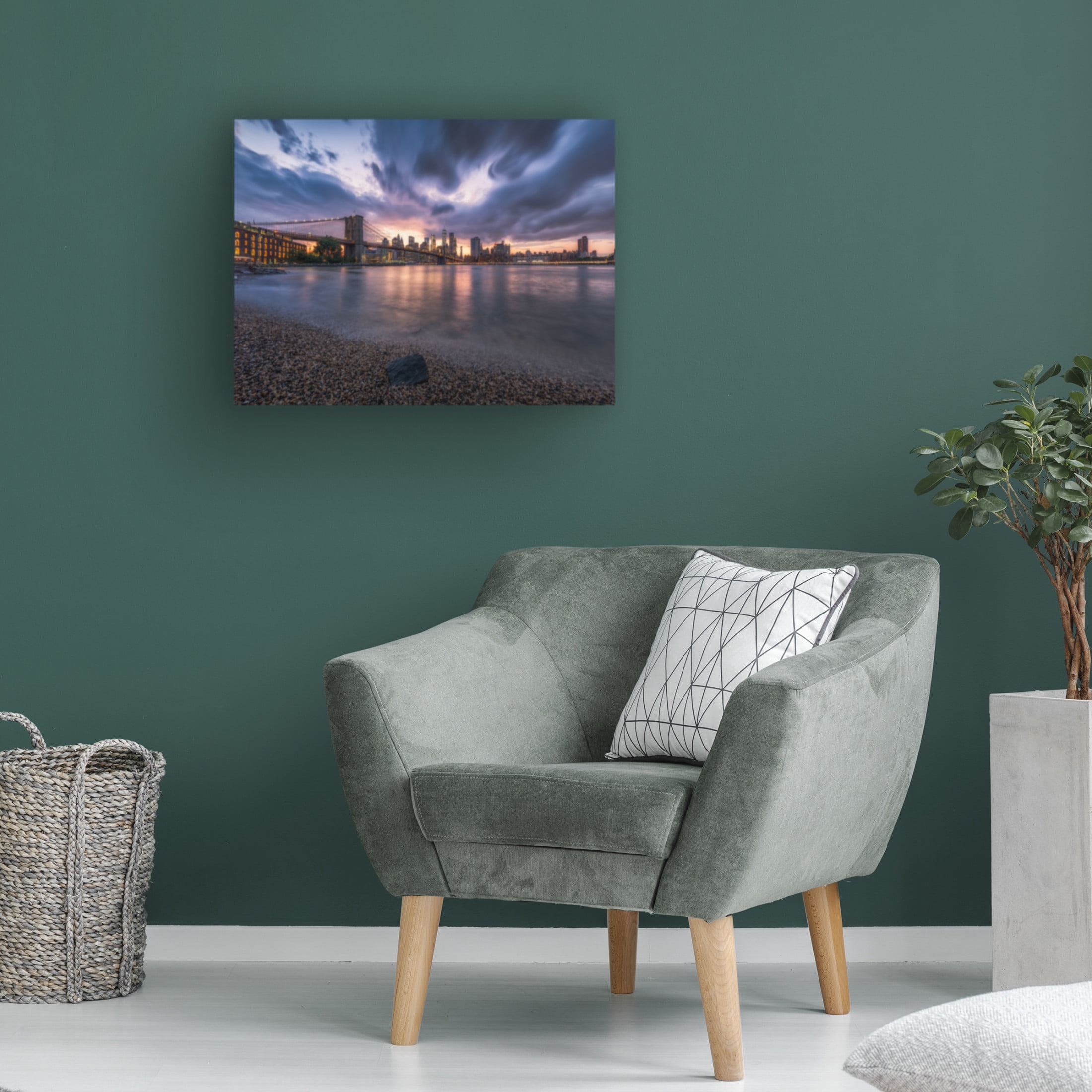 Canvas Wall Art - Johnny Chen 'Under The Storm' Wall Art for Living Room, Bedroom, or Office Décor by Trademark Fine Art - 47 x 35 Inches