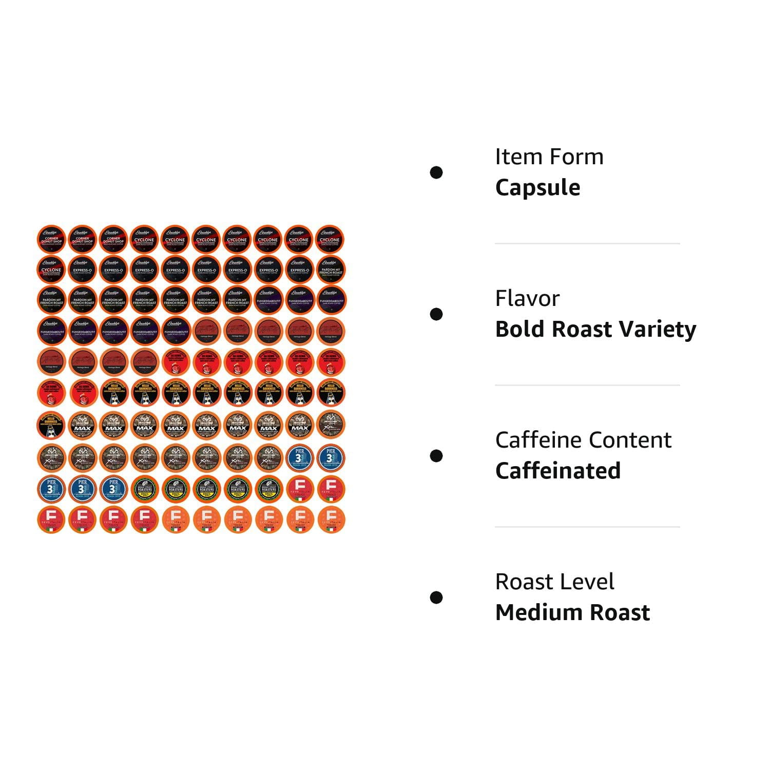 Two Rivers Coffee Bold Roast Coffee Pods for Single Serve Coffee Pod Brewers Including 2.0, Variety Sampler Pack, 100 Count