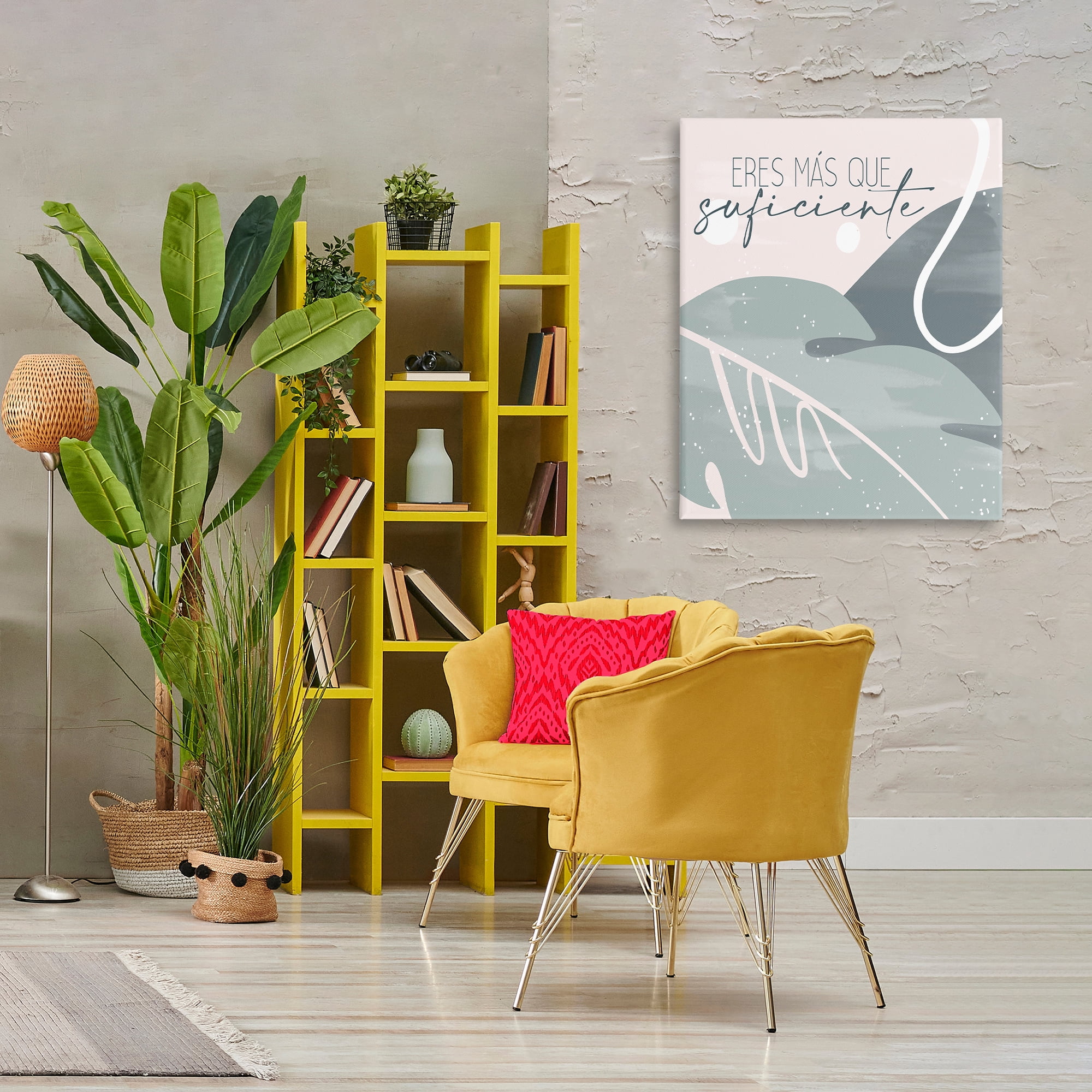 Stupell Industries Eres Más Que Suficiente Inspirational Quotes & Sayings Painting Wrapped Canvas Art Print Wall Art, 30 x 40