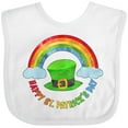 thumbnail image 3 of Inktastic Happy St. Patrick's Day Rainbow and Hat Boys or Girls Baby Bib, 3 of 4