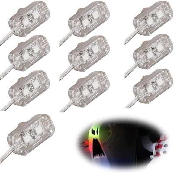 Blowup Replacement LED Lights, Replacement Bulbs for Inflatables Inflatable LED Light Replacement Waterproof LED Module with Cable Plastic LED Light String for Inflatable Ornaments Decoration