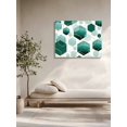 thumbnail image 5 of Turquoise Marble Wall Art for Living Room,Canvas Picture Wall Decor for Bathroom Bedroom,Gold White Geometric Hexagon Modern Painting Artwork for Office Kitchen Hallway Dining Room Home Decor 24"x32", 5 of 8