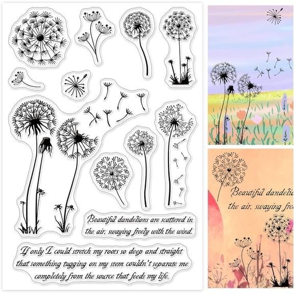 PVC Plastic Stamps for DIY Scrapbooking Photo Album Decorative Cards 16x11x0.3cm Making Stamp Sheets Flower Pattern