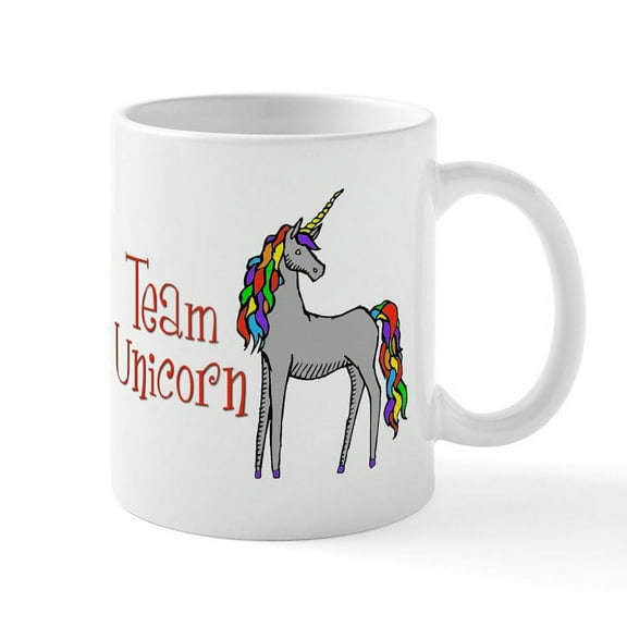 CafePress - Team Unicorn Rainbow Mug - 11 oz Ceramic Mug - Novelty Coffee Tea Cup