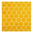 thumbnail image 3 of Unique Loom Trellis Shag Collection Area Rug - Ruby (3' 3" Square Yellow/Ivory), 3 of 11