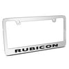 Jeep Rubicon in 3D American-Made Mirror Chrome Metal License Plate Frame