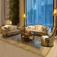 thumbnail image 1 of Luxury living room solid wood sofa European villa high-grade fabric combination classical French sofa customization My Lux Decor Round, 1 of 5