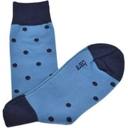 Bar III Mens Seamless Toe Patterned Dress Socks, Created for Macys Shoe Size 7-12 Sock Size 10-13 Navy Blue Dot