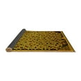 thumbnail image 2 of Ahgly Company Indoor Round Abstract Yellow Modern Area Rugs, 5' Round, 2 of 4