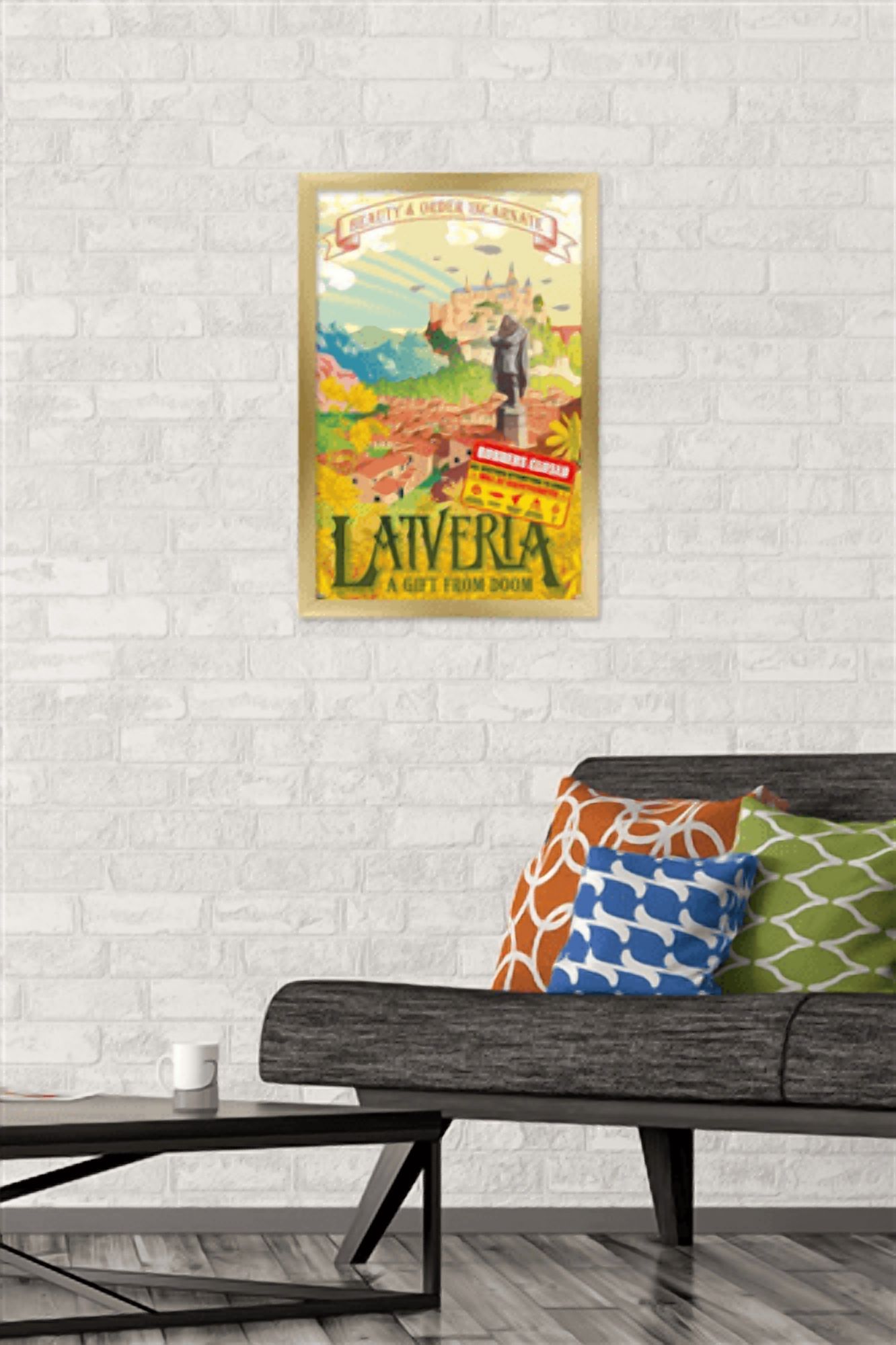 Marvel: Hero Lands - Latveria Wall Poster, 14.725" x 22.375" Framed