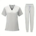 thumbnail image 3 of Doctor Short-sleeved Overalls, Hospital Operating Room Split Set, Hospital Elastic Lightweight Hand-washing Workwear, 3 of 6
