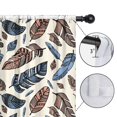thumbnail image 4 of Blackout Kids Curtains,Blue and Brown Feather Pattern Childrens Insulated Curtains Set Of 2,Bedroom Essentials,Toddler Room Decor 42x84in(106x213cm), 4 of 5