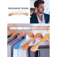 thumbnail image 2 of Perchas de madera para trajes HOUSE DAY con hombros anchos, paquete de 6, color natural, 2 of 9