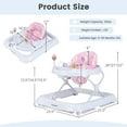thumbnail image 4 of Babyjoy Foldable Baby Activity Walker with  Adjustable Height& Detachable Seat Cushion Pink, 4 of 9