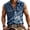 Z101-Blue, variant on XINPING USA 250th Anniversary Merchandise Men’s Statue Print Sleeveless Denim Shirt, Washed Button Down Vest, 250th Anniversary Independence Day Casual Patriotic Top with Star Pattern