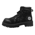 thumbnail image 6 of Women Platform Combat Ankle Boots Lace up Wide Toe Box Slip on Chunky Motorcycle Booties Vintage Distressed Fall Winter Footwear Black Size 7.5, 6 of 6