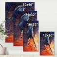 thumbnail image 4 of Designart ' Portrait Of A Galoping Blue Horse ' Farmhouse Canvas Wall Art Print, 4 of 4