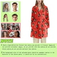 thumbnail image 2 of Rohuuque Women's Robes with Hood Thick Flannel Robe Long Hooded Bathrobe Plush Brushed Cotton Soft Cozy Sleepwear Night Dress Red, 2 of 6