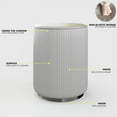 thumbnail image 2 of Boahaus Lyanna Makeup Vanity Stool with Soft Cushion, Grey (No Storage), 2 of 7