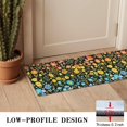 thumbnail image 3 of Bohemian Retro Floral Non-Slip Entryway Door Mat,Boho Indoor Decor Durable Low Plush Door Mat,Washable Welcome Rug for Patio Hallway Home Decor 16x47 Inches, 3 of 7