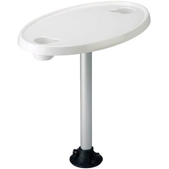 Garelick Quick-Release Table Pedestal System with Oval Top and Adapter Socket