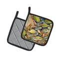 thumbnail image 2 of Carolines Treasures JMK1248PTHD Jubilee Crabs Pair of Pot Holders  7.5HX7.5W multicolor, 2 of 3