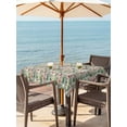 thumbnail image 2 of Vintage Flowers Outdoor Tablecloth - 60x60 Inch Square Dining Table Cover, Spring Pink Green Floral Country Leaves Birds Waterproof Outdoor Table Cloth with Umbrella Hole & Zipper for Picnic/Patio, 2 of 7