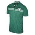 thumbnail image 2 of Men's Colosseum Green Michigan State Spartans Langmore Polo, 2 of 3