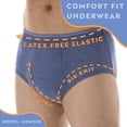 thumbnail image 4 of Wearever Men's Incontinence Underwear Open Fly Washable Briefs, Reusable, Super Absorbency 6-Pack, 4 of 11