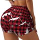 thumbnail image 1 of Balery Christmas Tree Buffalo Plaid Pantalones cortos de entrenamiento estampados para mujer, sin costuras, ajustados, para gimnasio, yoga, correr, deportes, ejercicio activo, fitness.-Large, 1 of 8