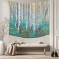 thumbnail image 5 of Teal Yellow Oil Painting Large Tapestry for Bedroom Wall Hanging Tapestry, Contemporary Abstract Art Ceiling Backdrop Tapestries Poster Blanket Wall Decor for Teens Room Living Room Dorm 100" x 59", 5 of 8