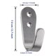 thumbnail image 2 of Tornillos de acero inoxidable, ganchos sencillos para abrigos y sombreros, ganchos para toallas de baño, ganchos de cocina, ganchos resistentes para montaje en pared (paquete de 10), 2 of 5