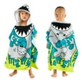 thumbnail image 3 of 24" x 48" Baby Kids Bath Beach Pool Hooded Towel Wrap Soft Absorbent Poncho for 3-7T, Gray Whale, 3 of 8