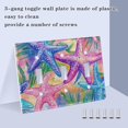 thumbnail image 3 of Yayeee Toggle Light Switch Wall Plate 3-Gang 6.37"x4.48" Decorative Outlet Cover, Gradient Starfish Pattern, 3 of 7