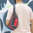 thumbnail image 2 of Bolsillos para mujer, bolsillos para hombre, bolsillos ligeros, bolsos de viaje con correas de hombro ajustables, rojo, 2 of 5