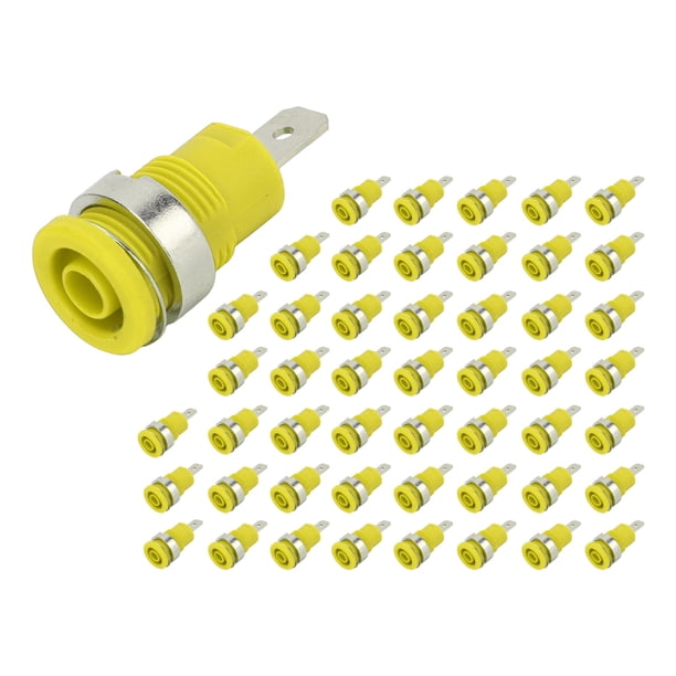 50 Piezas de Conector Banana de 4 Mm Conector Banana de Cobre Buena Transmisión Accesorios de Prueba Eléctrica para Conectores Tipo Banana ANGGREK Otros