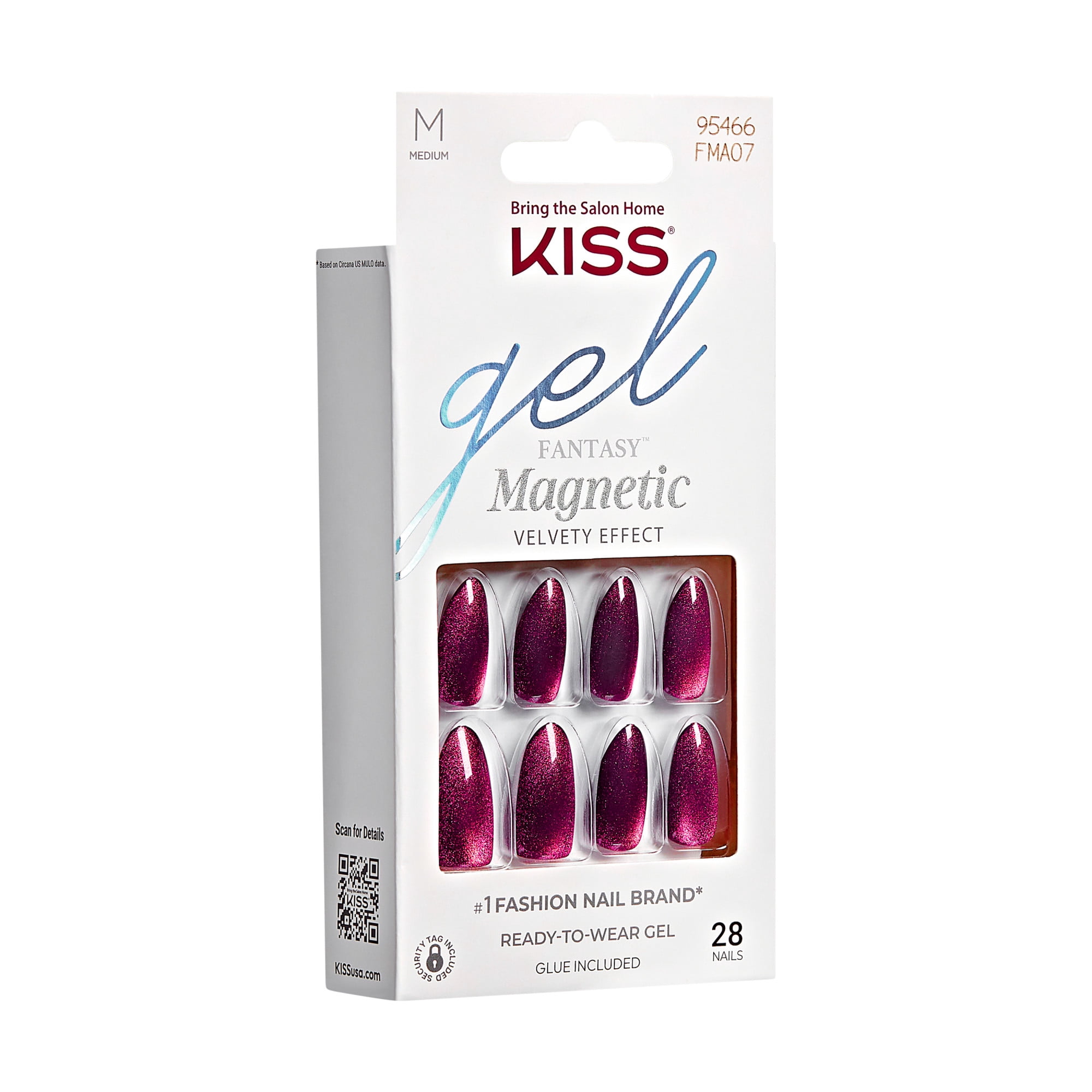 KISS Gel Fantasy Magnetic - Stream, Purple, Almond, Medium