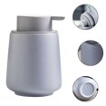 thumbnail image 3 of Dispensador de loción manual para baño de 340 ml, dispensador de jabón espumoso gris, dispensador de líquido de cerámica para platos de cocina, dispensador de lavado de manos, 3 of 5