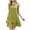 Army Green, variant on Axiiglly Summer Dress for Women Sleeveless Flowy Tank Dress Solid Color Ruched Sundresses Casual Summer Beach Dress Crew Neck Vacation Mini Dress