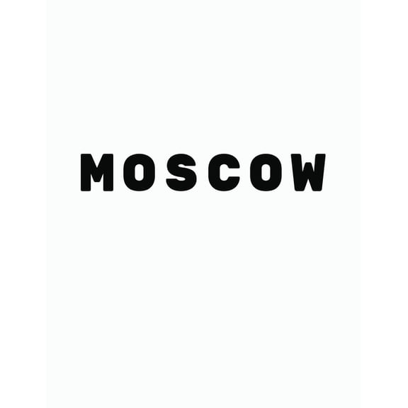 Moscow: Black and White Decorative Book to Stack Together on Coffee Tables, Bookshelves and Interior Design - Add Bookish Charm Decor to Your Home - Stack Deco Books together to create Your unique Fas