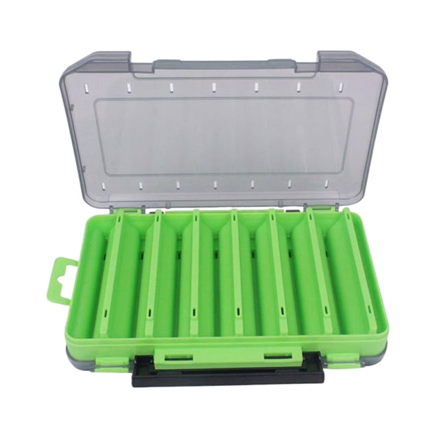 Toystoory Caja de señuelos de pesca con mango de doble cara, caja de recolección de cebo, cajas de almacenamiento, organizador de suministros, Pescar Verde