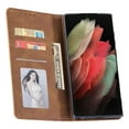 thumbnail image 2 of Wallet Case for Samsung Galaxy S23 Ultra Premium PU Leather Flip Folio Cover, Card Slots Holder Magnetic Closure Soft TPU Shockproof Anti-Scratches Case for Samsung Galaxy S23 Ultra,Brown, 2 of 7