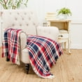 thumbnail image 2 of Harbor Plaid Patriotic USA 4th of July Memorial Day Labor Day Cookout Americana Liberty Decorative Throw Blanket, 2 of 4