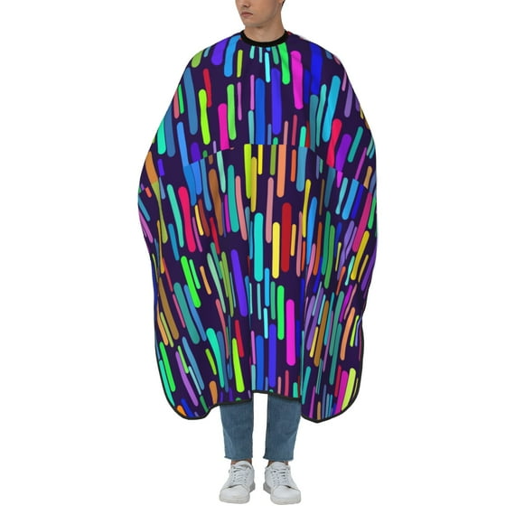 ZICANCN Hair Cutting Cape for Adults, Colorful Texture Art Cape Salon Barber Cape for Hair Stylist Shampoo Capes Waterproof 55x66 IN