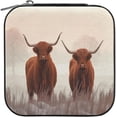 thumbnail image 2 of GZHJMY Highland Cow Jewelry Box for Teens Girls Women Birthday Christmas Gift, Portable PU Leather Jewelry Storage Box Mini Travel Jewelry Case for Necklace Bracelet Earrings Rings, 2 of 7