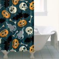 thumbnail image 4 of Halloween Spooky Icons Pattern Shower Curtain 36"x72" ,Bathroom Decorative Shower Curtains Set with 12 Hooks,Modern Waterproof Washable Shower Curtain, 4 of 6
