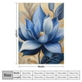 thumbnail image 4 of Chilfamy Blue Flower Leaves Flannel Blanket Throw All Seasons Comfort Exquisite Gifts Men Women Girls Boys 40x50in, 4 of 6