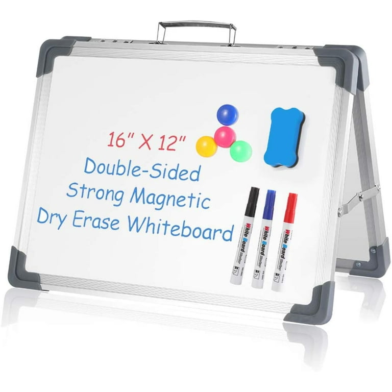 Magnetic 8.5 x 11 Double Sided Student Small White Dry-Erase Board w/Blue  and Black Marker, locker decorations, Message board for family or office  Whiteboard for school STEM activity mini whiteboard - Yahoo