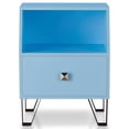 thumbnail image 4 of Bowery Hill Modern Wood Storage End Table in Light Blue Finish, 4 of 6